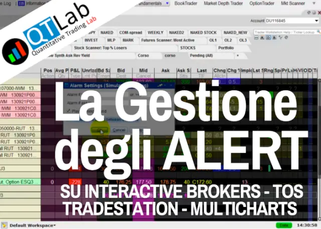 La Gestione degli ALERT – QTLab La Gestione degli ALERT – QTLab